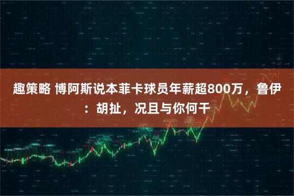 趣策略 博阿斯说本菲卡球员年薪超800万，鲁伊：胡扯，况且与你何干